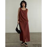 リネンライクスリットナロースカート | Re:EDIT | 詳細画像2