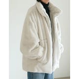 ハイネックドロスト付きフェイクファージャケット | Re:EDIT | 詳細画像12