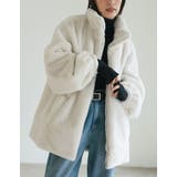 ハイネックドロスト付きフェイクファージャケット | Re:EDIT | 詳細画像3