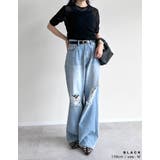パワーメッシュギャザー半袖シアートップス | Re:EDIT | 詳細画像11