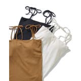 [接触冷感]選べる丈カップ付きリブ肩リボンキャミソール | Re:EDIT | 詳細画像2 