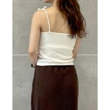 [接触冷感]選べる丈カップ付きリブ肩リボンキャミソール | Re:EDIT | 詳細画像40 