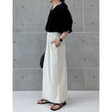 カットジョーゼットギャザースリーブトップス | Re:EDIT | 詳細画像7