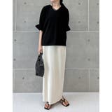 カットジョーゼットギャザースリーブトップス | Re:EDIT | 詳細画像9