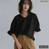 カットジョーゼットギャザースリーブトップス | Re:EDIT | 詳細画像1