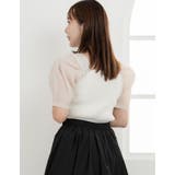 シアードッキングスクエアネックニットトップス | Re:EDIT | 詳細画像15