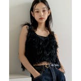 [累計販売枚数10,000枚突破！]シャギーフリンジニットキャミソール | Re:EDIT | 詳細画像3 