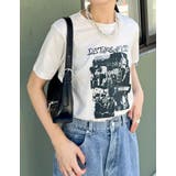 ホワイト(002) | [接触冷感][UVカット]モノトーンロックバンドTシャツ | Re:EDIT