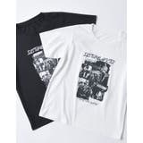 [接触冷感][UVカット]モノトーンロックバンドTシャツ | Re:EDIT | 詳細画像3 