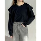 [UVカット][接触冷感]ラッフルショルダーロングスリーブＴシャツ | Re:EDIT | 詳細画像4 