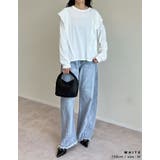 [UVカット][接触冷感]ラッフルショルダーロングスリーブＴシャツ | Re:EDIT | 詳細画像10 