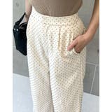 [低身長/高身長サイズ有]フロッキードットカットクレープパンツ | Re:EDIT | 詳細画像22 