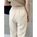 [低身長/高身長サイズ有]フロッキードットカットクレープパンツ | Re:EDIT | 詳細画像23 