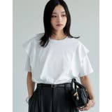 天竺ラッフルショルダーTシャツ | Re:EDIT | 詳細画像3