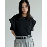 天竺ラッフルショルダーTシャツ | Re:EDIT | 詳細画像4