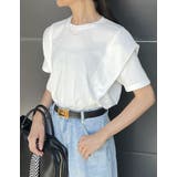 天竺ラッフルショルダーTシャツ | Re:EDIT | 詳細画像36