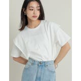 天竺ラッフルショルダーTシャツ | Re:EDIT | 詳細画像39