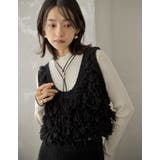 ブラック(501) | ループフリンジニットベスト | Re:EDIT