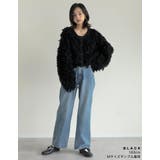 ボリュームスリーブループフリンジニットカーディガン | Re:EDIT | 詳細画像16 