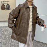 ミドル丈フェイクレザージャケット | Re:EDIT | 詳細画像1