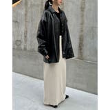 ミドル丈フェイクレザージャケット | Re:EDIT | 詳細画像15