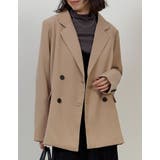 チェック柄or無地ダブルテーラードジャケット | Re:EDIT | 詳細画像3