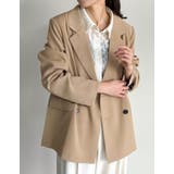 チェック柄or無地ダブルテーラードジャケット | Re:EDIT | 詳細画像4 