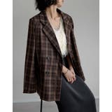 チェック柄or無地ダブルテーラードジャケット | Re:EDIT | 詳細画像5