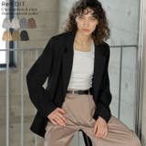 チェック柄or無地ダブルテーラードジャケット | Re:EDIT | 詳細画像1 