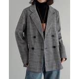 チェック柄or無地ダブルテーラードジャケット | Re:EDIT | 詳細画像24