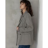 チェック柄or無地ダブルテーラードジャケット | Re:EDIT | 詳細画像26