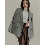 チェック柄or無地ダブルテーラードジャケット | Re:EDIT | 詳細画像32