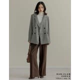 チェック柄or無地ダブルテーラードジャケット | Re:EDIT | 詳細画像33