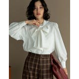 [シワになりにくい]2WAYブロードバンドカラーボウタイブラウス | Re:EDIT | 詳細画像11 