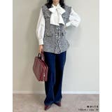 [シワになりにくい]2WAYブロードバンドカラーボウタイブラウス | Re:EDIT | 詳細画像14 