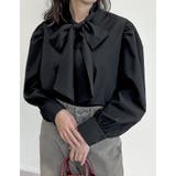 [シワになりにくい]2WAYブロードバンドカラーボウタイブラウス | Re:EDIT | 詳細画像17 