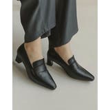 ブラック(501) | [大きいサイズ有]ポインテッドトゥヒールローファー | Re:EDIT