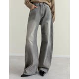 ヴィンテージグレー(503) | [低身長/高身長サイズ有]メタルストーンバレルレッグデニムパンツ | Re:EDIT