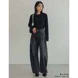 [低身長/高身長サイズ有]メタルストーンバレルレッグデニムパンツ | Re:EDIT | 詳細画像9 