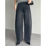 [低身長/高身長サイズ有]メタルストーンバレルレッグデニムパンツ | Re:EDIT | 詳細画像14 