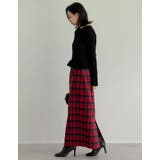 [低身長サイズ有]無地orチェック柄起毛ナロースカート | Re:EDIT | 詳細画像9 