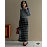 [低身長サイズ有]無地orチェック柄起毛ナロースカート | Re:EDIT | 詳細画像18 