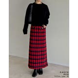 [低身長サイズ有]無地orチェック柄起毛ナロースカート | Re:EDIT | 詳細画像25 