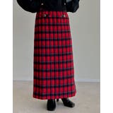 [低身長サイズ有]無地orチェック柄起毛ナロースカート | Re:EDIT | 詳細画像26 