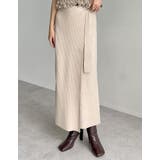 [低身長サイズ有]ラップデザインリブニットスカート | Re:EDIT | 詳細画像6 