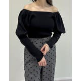 2WAYパフスリーブオフショルニットトップス | Re:EDIT | 詳細画像3 