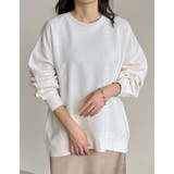 アイボリー(604) | スムースダンボールステッチプルオーバー | Re:EDIT