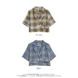 麻混チェック柄半袖ジャケット | Re:EDIT | 詳細画像17