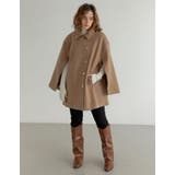 マルチウェイフェイクウールポンチョ風金ボタンミドルコート | Re:EDIT | 詳細画像12