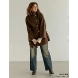 マルチウェイフェイクウールポンチョ風金ボタンミドルコート | Re:EDIT | 詳細画像13